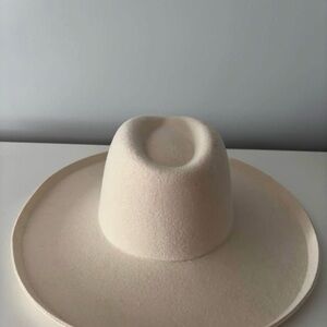 Lack Of Color Cream Wide Brim Felt Fedora